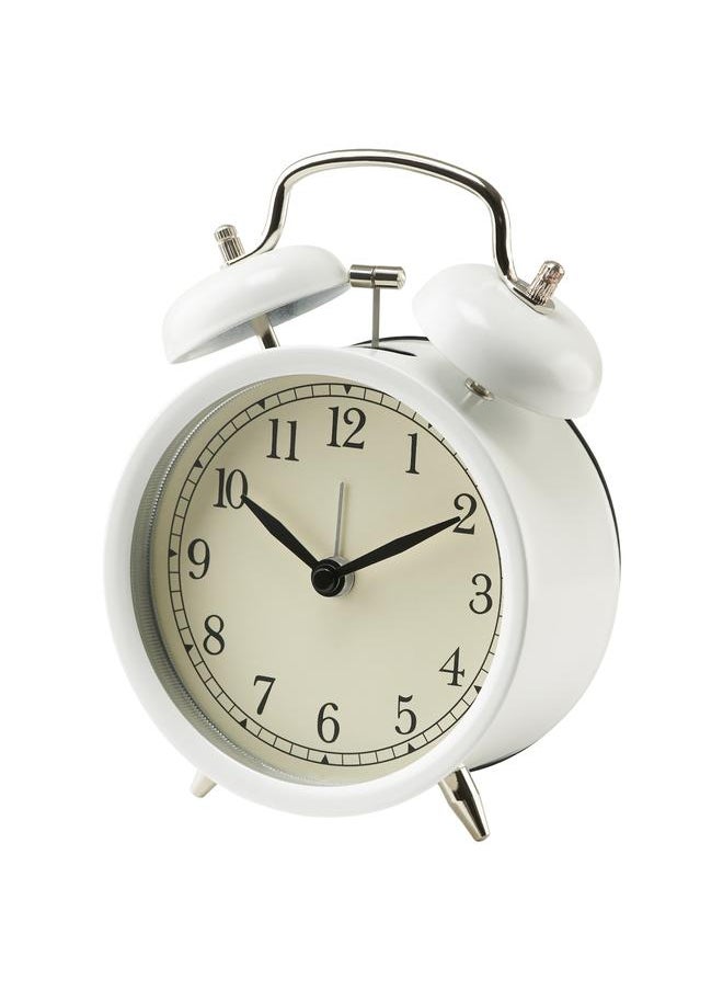 Alarm clock, white, 10 cm