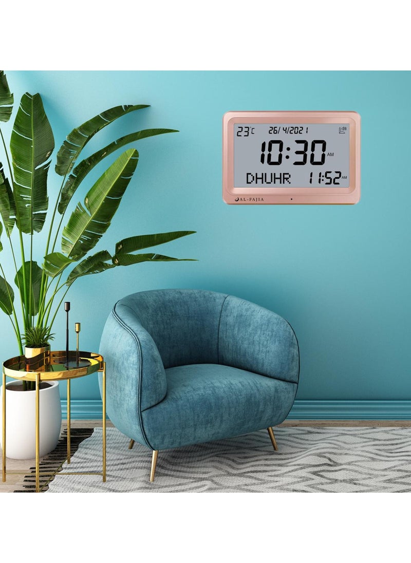 Azan Clock Muslim Prayer Times AL-FAJIA azan Clock/Multifunctional Clock/Decorative Clock/Mosque Clock-Gold