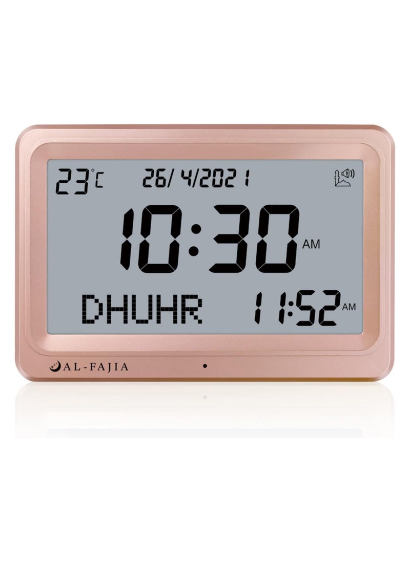 Azan Clock Muslim Prayer Times AL-FAJIA azan Clock/Multifunctional Clock/Decorative Clock/Mosque Clock-Gold