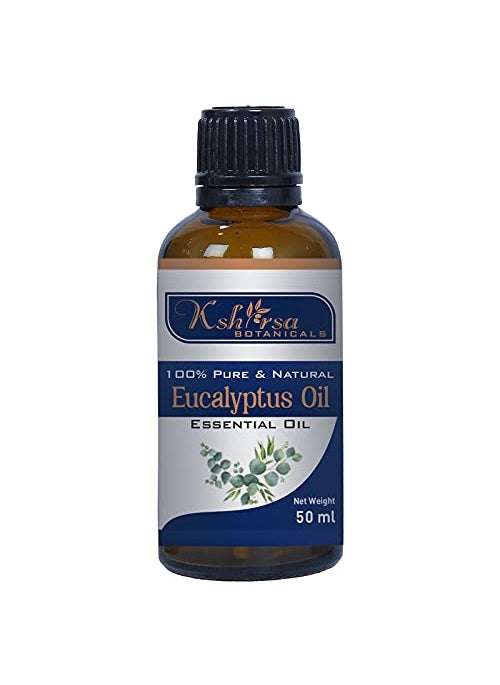Kshirsa Botanicals Eucalyptus Essential Oil Skin Face Hair Care Pure Undiluted Therapeutic Grade Oil Aromatherapy 50 ml