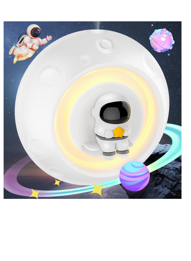 Astronaut Humidifier, Aromatherapy Diffuser Humidifier, Noise-Free Diffuser, with 7 Colors, for Home, Yoga Studio, Gym, Office Decor (White Astronaut)