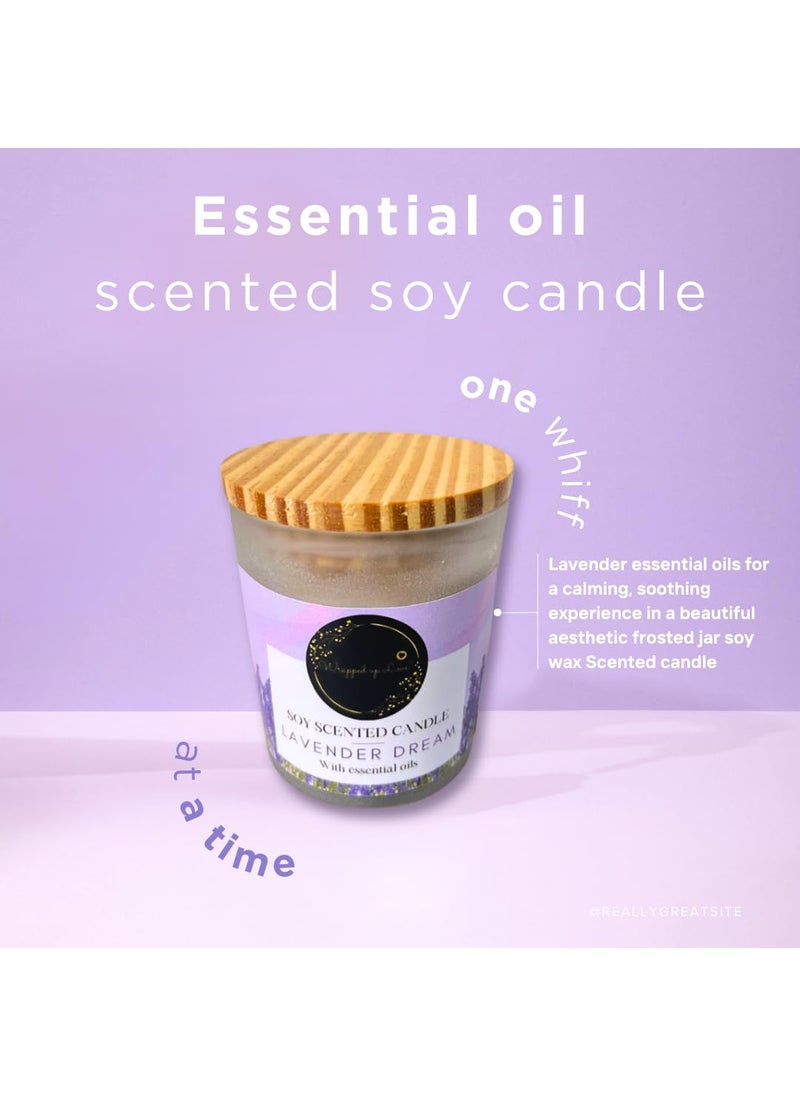 Wrapped up Love Mothers Day Scented Candle Lavender Scented Candle with Essential Oils Scented Candles for Home Aromatherapy Candles Aesthetic Candle