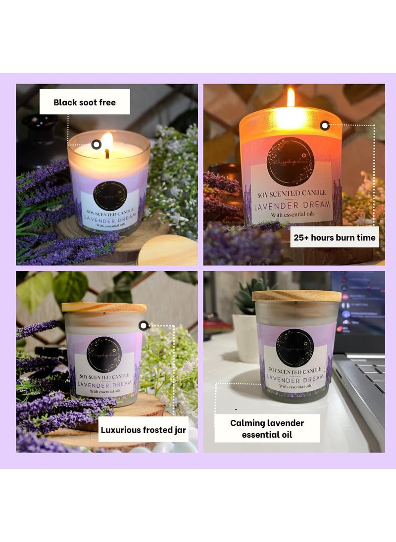 Wrapped up Love Mothers Day Scented Candle Lavender Scented Candle with Essential Oils Scented Candles for Home Aromatherapy Candles Aesthetic Candle