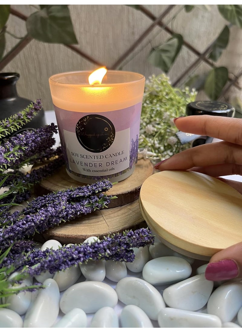 Wrapped up Love Mothers Day Scented Candle Lavender Scented Candle with Essential Oils Scented Candles for Home Aromatherapy Candles Aesthetic Candle