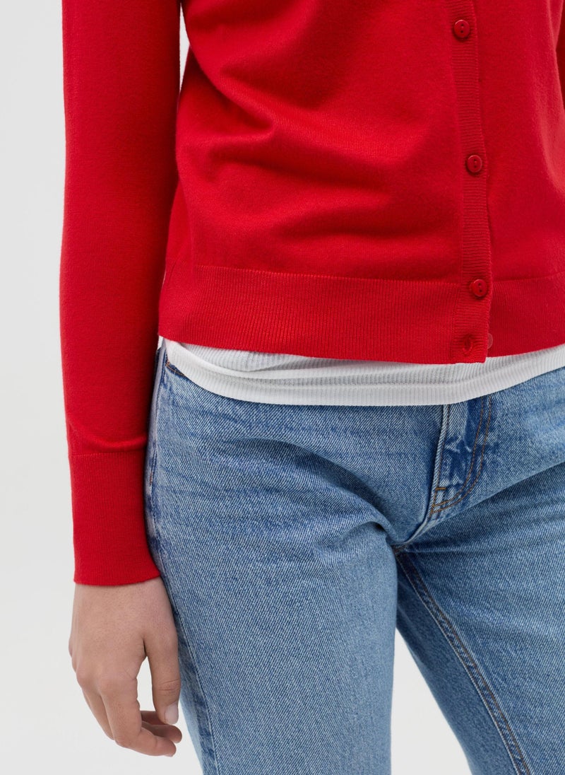 Cardigan With Round Neckline