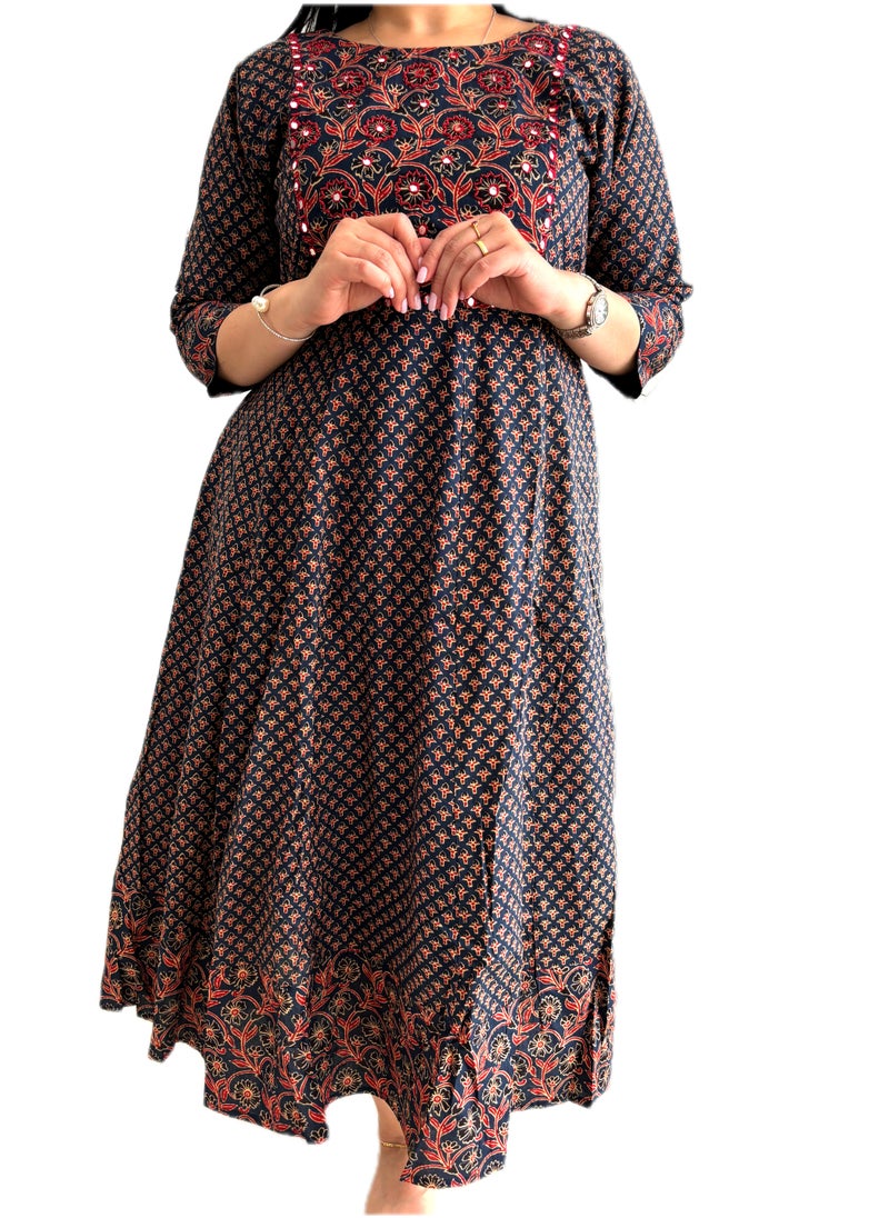 Zebees Soft Cotton Maternity Dress , Comfortable  Stylish