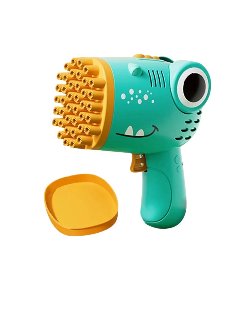 Bubble Machine, 40 Hole Dinosaur Bubble Dispenser, Handheld Fully Automatic Bubble Blower Machine, Sturdy And Durable Bubble Maker Toy For Children, (1pc, Green)