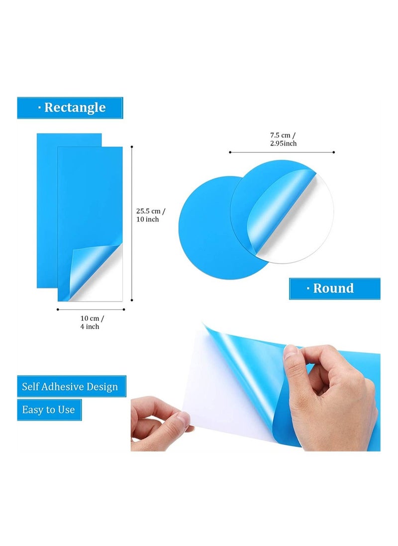 Pool Repair Patch 30 Pieces Self-Adhesive PVC Vinyl Boat Kit Plastic Inflatable Blue
