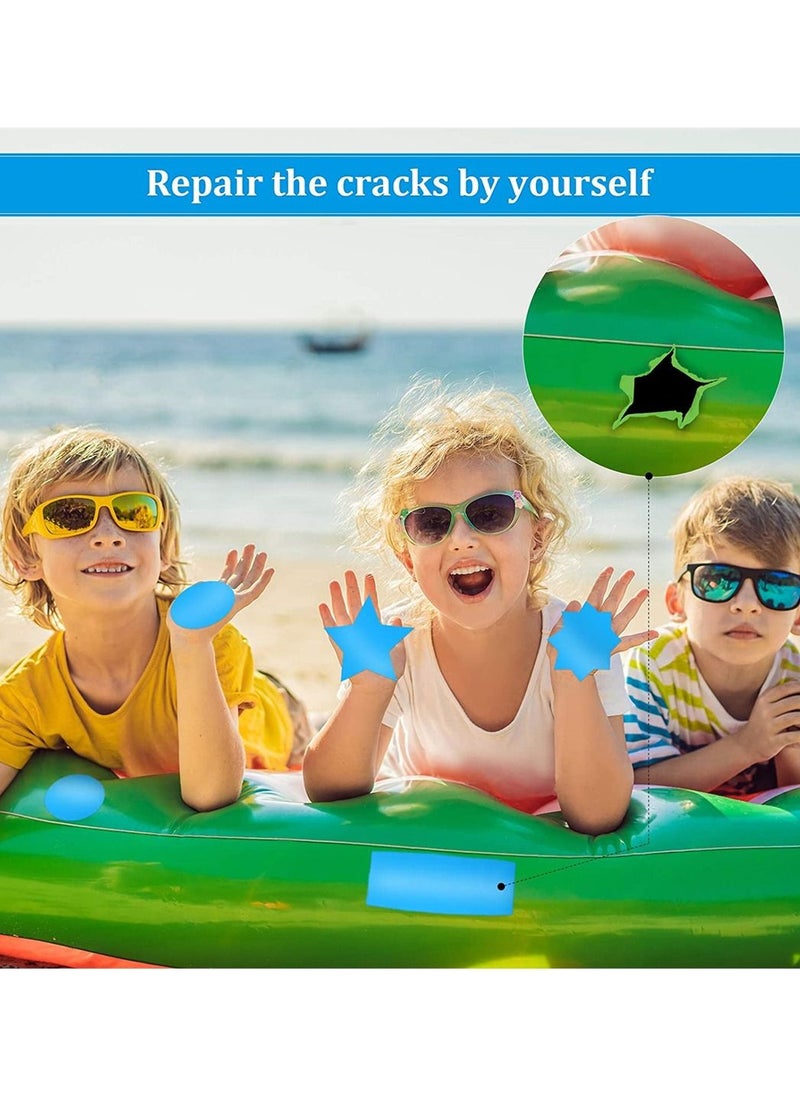 Pool Repair Patch 30 Pieces Self-Adhesive PVC Vinyl Boat Kit Plastic Inflatable Blue