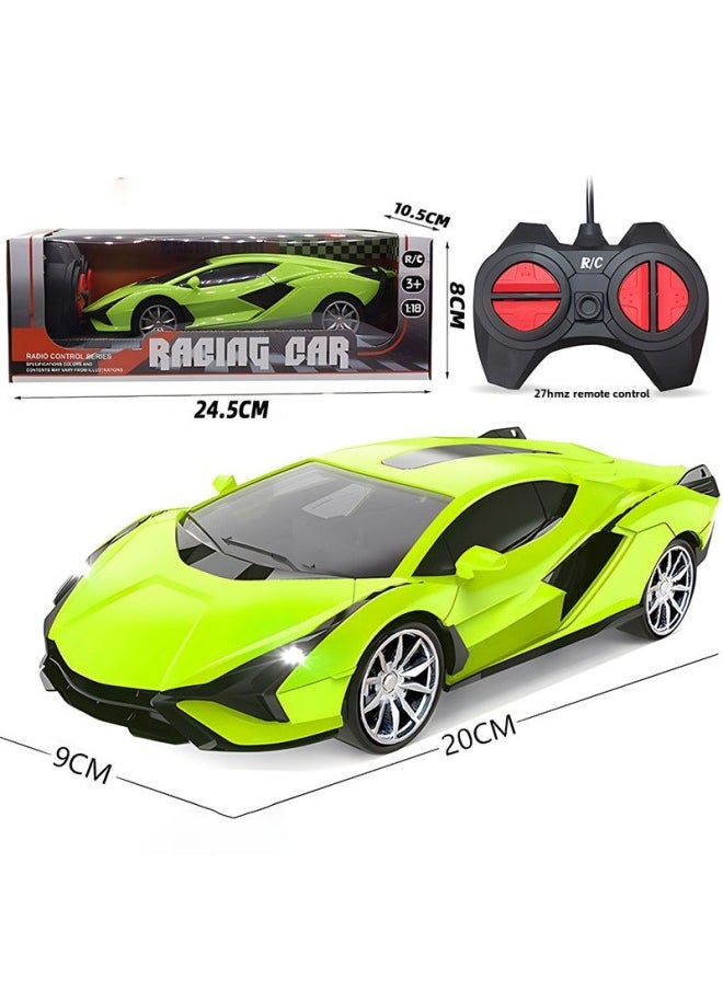 Children's Toy Car Four-way Remote Control Electric Racing 1:24 Lights Wireless Control Boys And Girls Toys Cross-border-Color:Mail Order Box  Four Channels + Led Headlights-Proportion:Standard Configuration