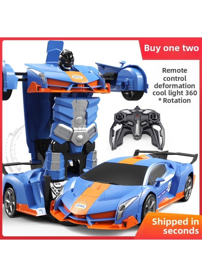 JZRC Remote Control Deformation Car King Kong Racing Car Charging Remote Control Deformation Car Electric Remote Control Car Children's Toys-Color:477 Rambo Police Car-Proportion:40MHz Remote Control (without Electricity)