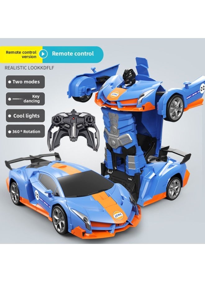 JZRC Remote Control Deformation Car King Kong Racing Car Charging Remote Control Deformation Car Electric Remote Control Car Children's Toys-Color:477 Rambo Police Car-Proportion:40MHz Remote Control (without Electricity)
