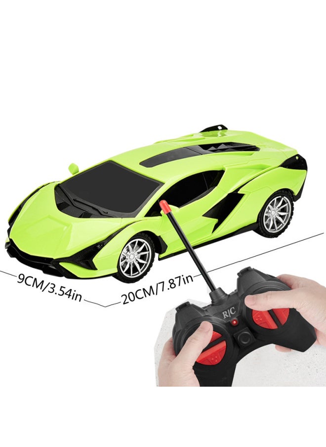 Children's Toy Car Four-way Remote Control Electric Racing 1:24 Lights Wireless Control Boys And Girls Toys Cross-border-Color:Mail Order Box  Four Channels + Led Headlights-Proportion:Luxurious Configuration