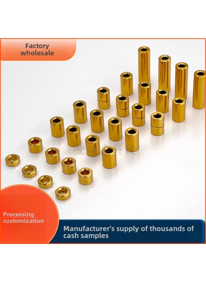 Tamiya Four-wheel Drive Accessories Aluminum Alloy Casing 1.5/3/5/6/6.7/12mm Gold Aluminum Tube 95442-Color:Gold 3.0mm (one)