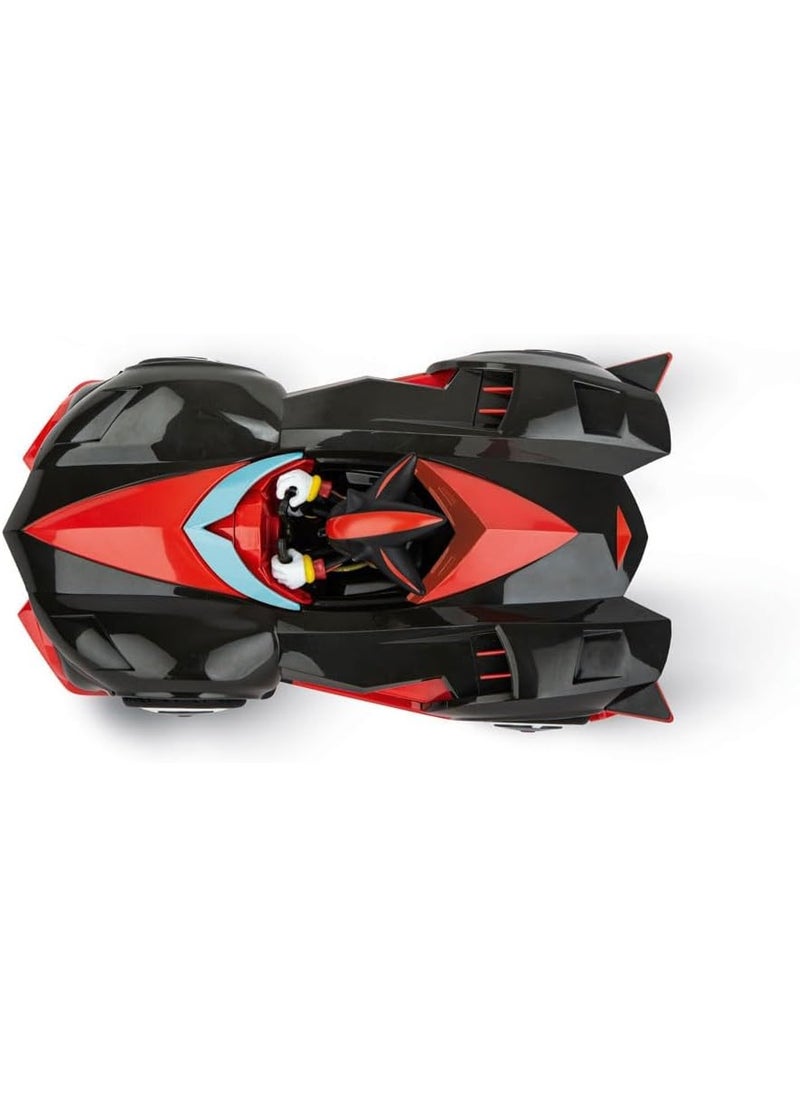 Carrera RC Team Dark-Shadow 1:20 Sonic Shadow Car with LED Lights, 2.4 GHz, Officially Licensed