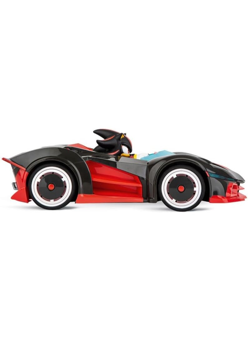 Carrera RC Team Dark-Shadow 1:20 Sonic Shadow Car with LED Lights, 2.4 GHz, Officially Licensed