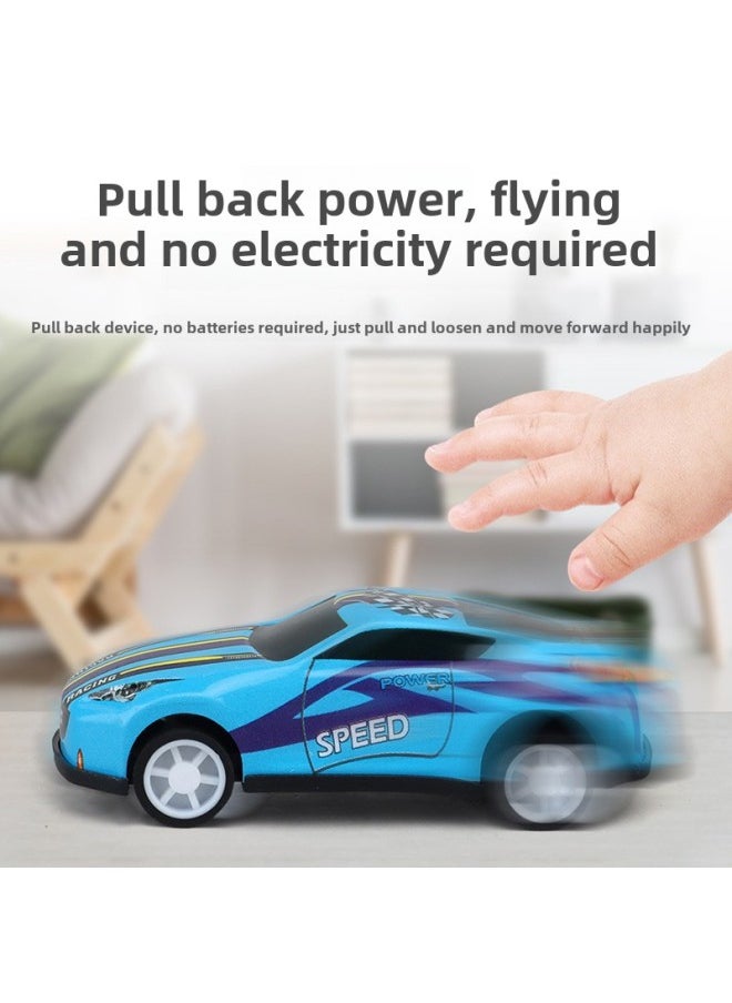 Children's Toys 60 Back Iron Metal Car Can Be Equipped With Parking Lot View Car Model-Color:Car Police Car Tin Car (price For 1 Car Price)