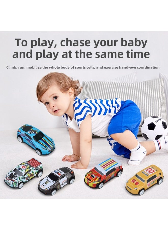 Children's Toys 60 Back Iron Metal Car Can Be Equipped With Parking Lot View Car Model-Color:Pickup Graffiti Tin Car (price For 1 Car)