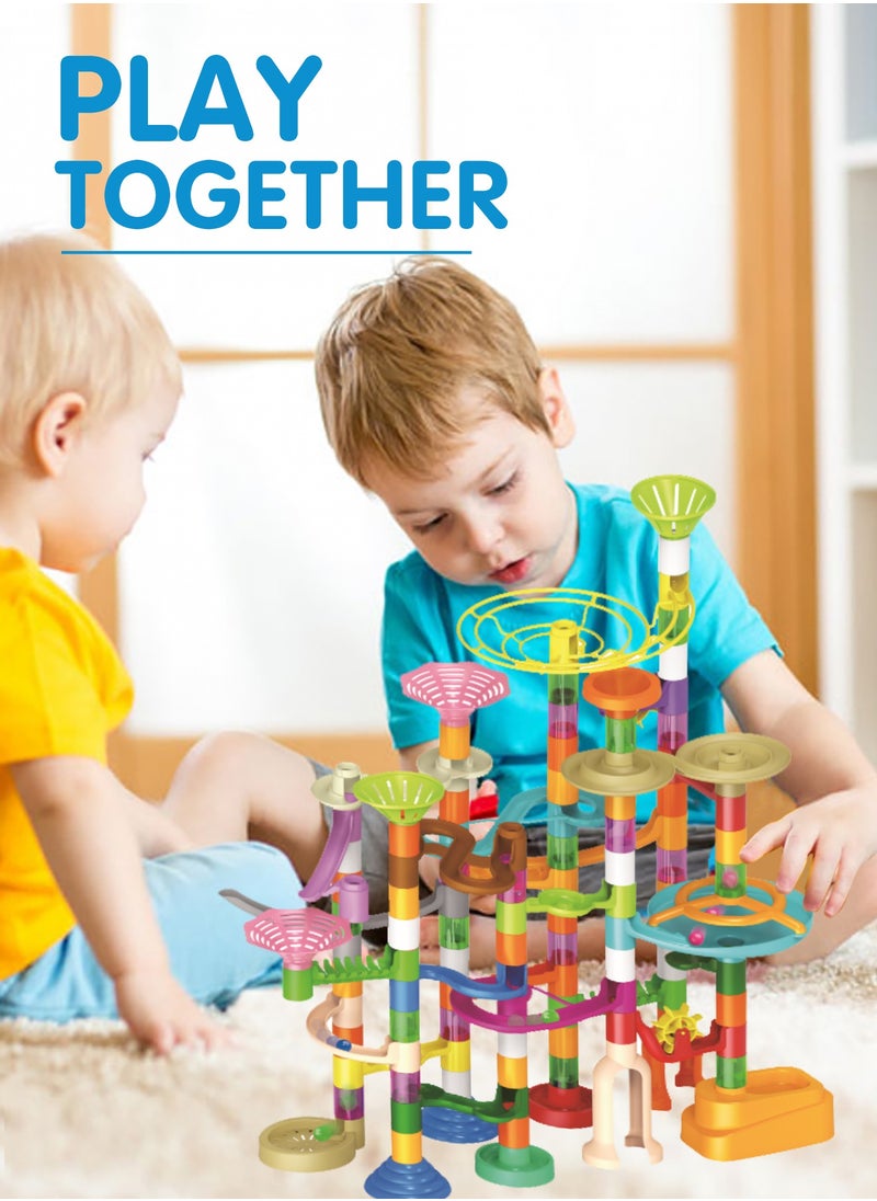 150Pcs Marble Games Toys，Building Blocks Toys，Urban building rail toys， Kids Educational DIY Staircase Building Blocks Set , STEM Educational Toy ，Boys and Girls Age 3 to 6