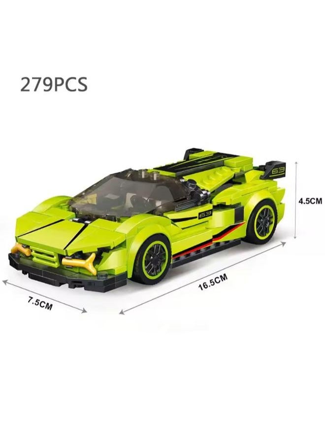 Sports Car Building Block Set, RC Car Model Set for kids Aged 7-14, Adult Collectible, 279 Pieces Sets