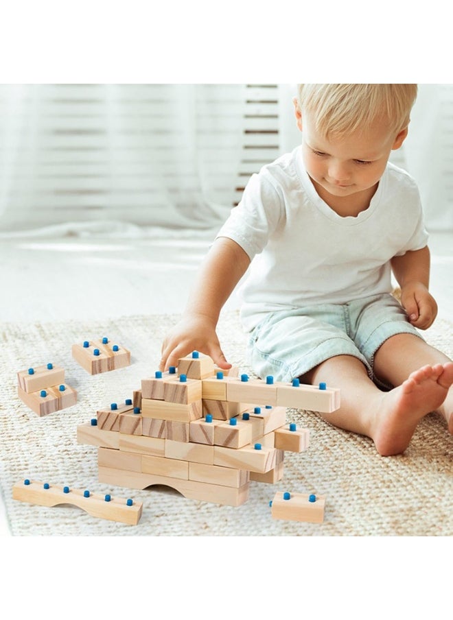 Wood Stacking Toy – Montessori Wooden Building Blocks for Toddlers and Kids