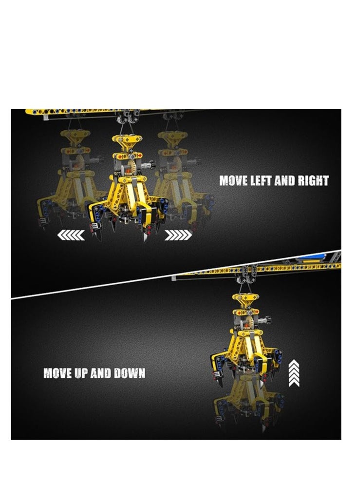17059 Technology Tower Crane Fixture Building Blocks Kit,APP Remote Control Crane Toys, Educational Heavy Crane Model Blocks Set with Motor, Toy Gifts for Boys & Girls