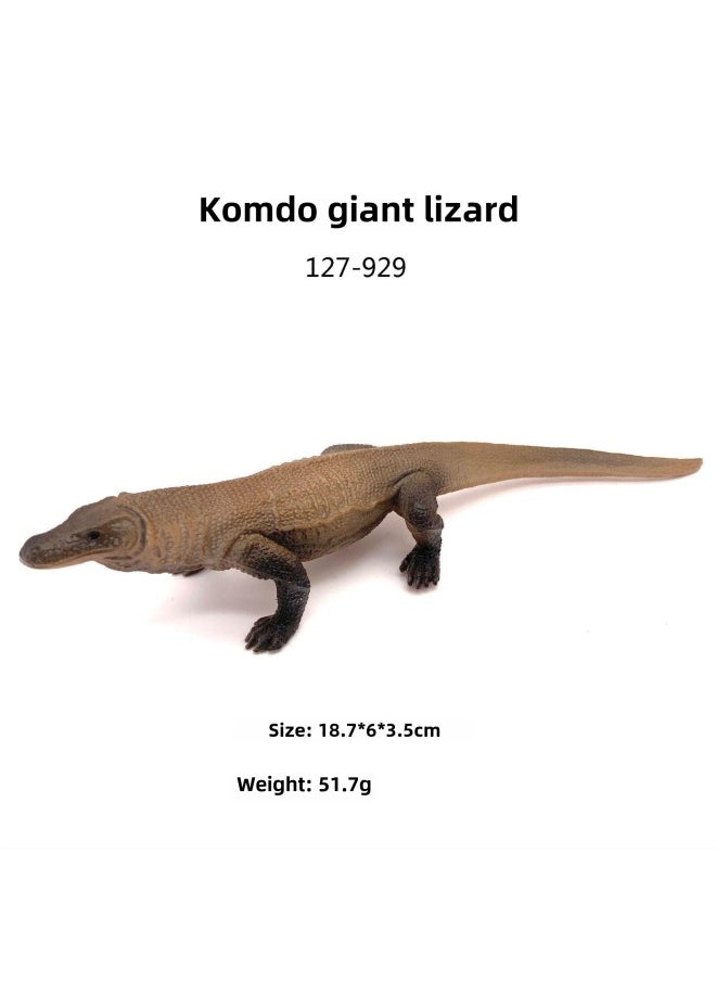 Simulation Wild Animal Lizard Model Giant Lizard American Iguana Umbrella Lizard Static Solid Toy Ornaments-Color:Komodo Dragon 127-929
