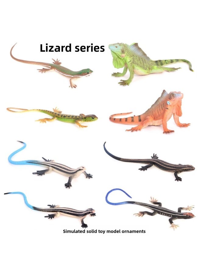 Simulation Wild Animal Lizard Model Giant Lizard American Iguana Umbrella Lizard Static Solid Toy Ornaments-Color:Komodo Dragon 127-929