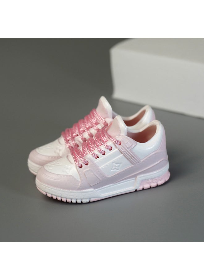Labubu Labubu Doll Clothes 17cm Shoes Model 5cm Vinyl Toy Hand-made AJ Blind Box DIY High Luxury Series-Color:L.t Pink