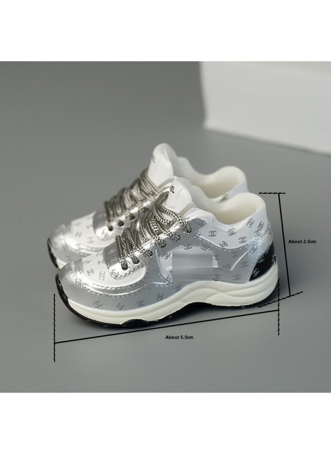 Labubu Labubu Doll Clothes 17cm Shoes Model 5cm Vinyl Toy Hand-made AJ Blind Box DIY High Luxury Series-Color:Incense. Home Torre Shoe 2.0 (White)