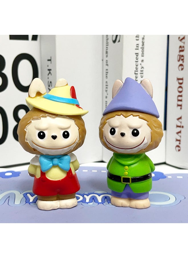 Fairy Tale World Labubu Labu Cartoon Doll Trendy Play Blind Box Desktop Decorative Ornaments Handmade Around-Color:6 Types Of Fairy Tale Paradise Labubu [bag]
