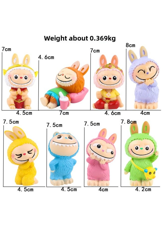 Labubu Hand-made Blind Box Net Red Cute Doll Labubu Doll Machine Tide Play Hand-made Ornaments Wholesale-Color:8 Types Of Labu Cloth (packed In Bags)