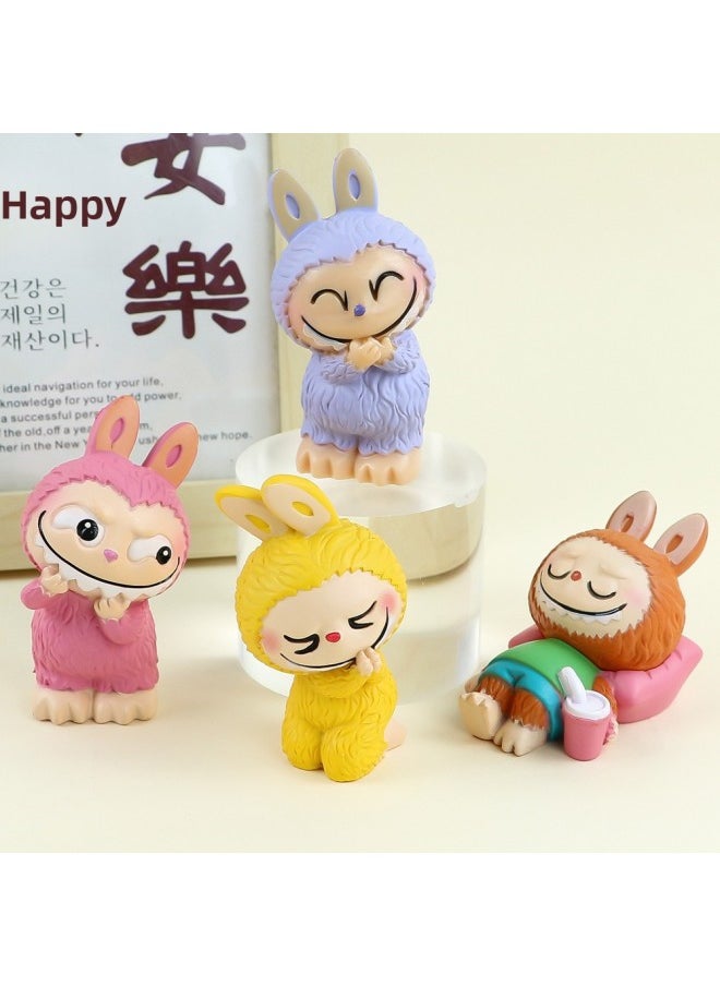 Labubu Hand-made Blind Box Net Red Cute Doll Labubu Doll Machine Tide Play Hand-made Ornaments Wholesale-Color:8 Types Of Labu Cloth (packed In Bags)