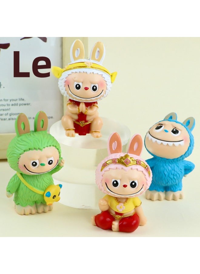 Labubu Hand-made Blind Box Net Red Cute Doll Labubu Doll Machine Tide Play Hand-made Ornaments Wholesale-Color:8 Types Of Labu Cloth (packed In Bags)
