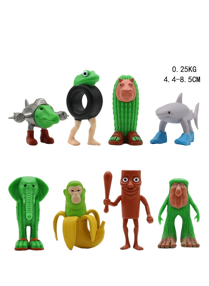 8 pcs  TungTungSahur Figure Toys For Fans  Series Figures Model Birthday Cake Toppers