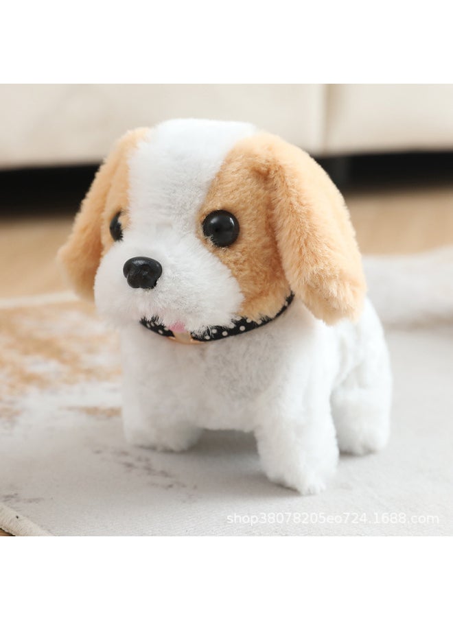 Electronic Pet Electric Dog Will Run Will Call Stall Toys Home Ornaments Animal Dolls Cross-border-Color:Black And Brown Golden Retriever-necklace-Specifications:Opp Bag