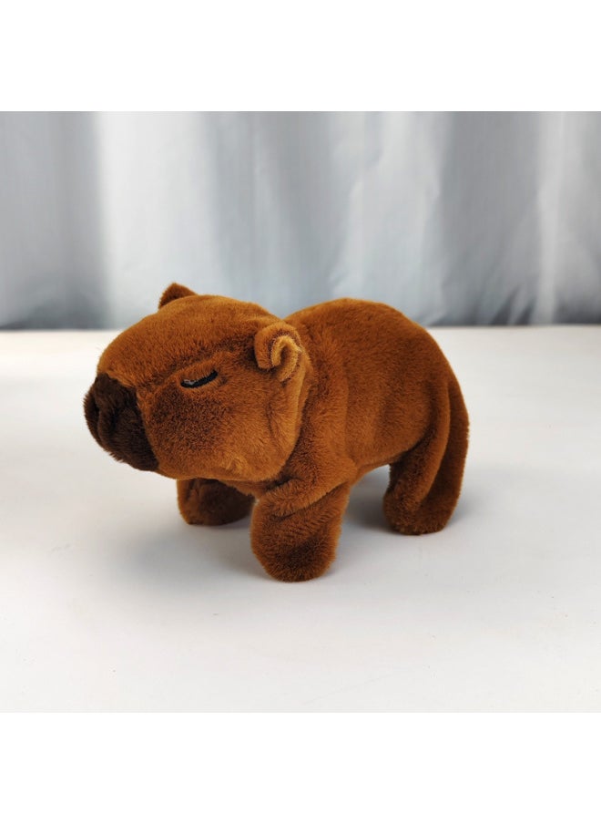 Children's Toys Cute Capybara Simulation Plush Electric Toys Children's Pets Will Walk Will Call 1-3 Stalls Wholesale-Color:Capybara