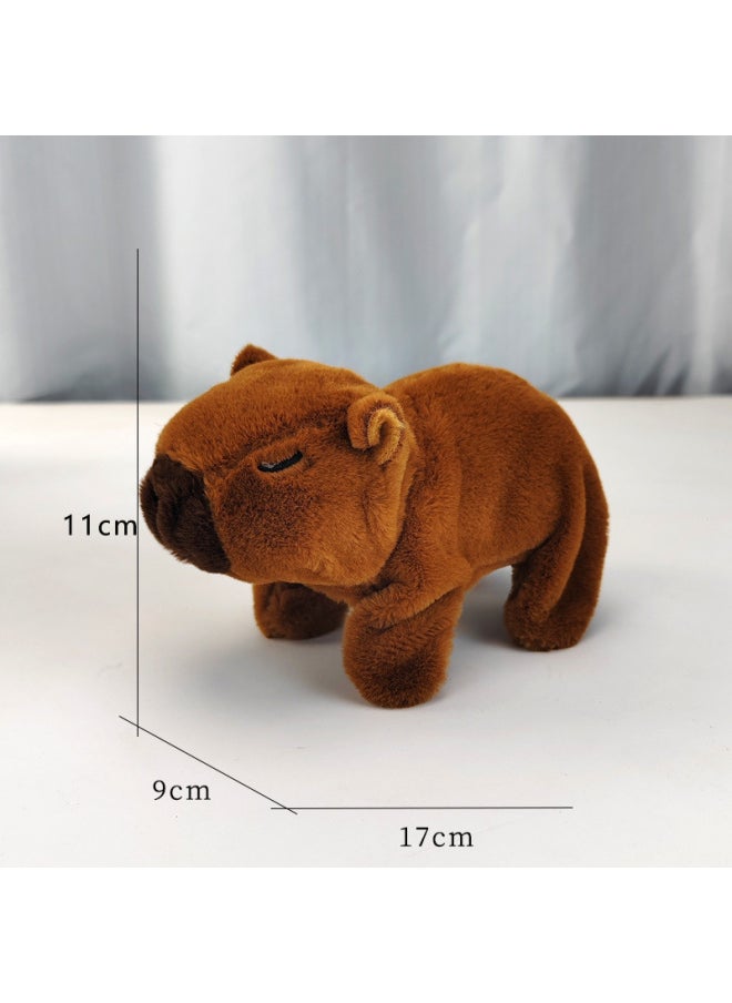 Children's Toys Cute Capybara Simulation Plush Electric Toys Children's Pets Will Walk Will Call 1-3 Stalls Wholesale-Color:Capybara