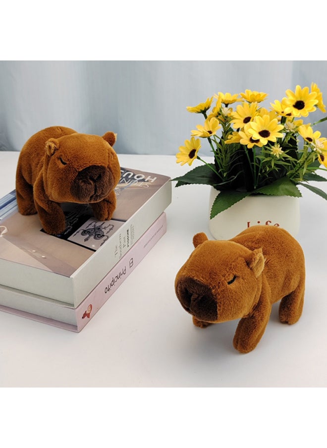 Children's Toys Cute Capybara Simulation Plush Electric Toys Children's Pets Will Walk Will Call 1-3 Stalls Wholesale-Color:Capybara