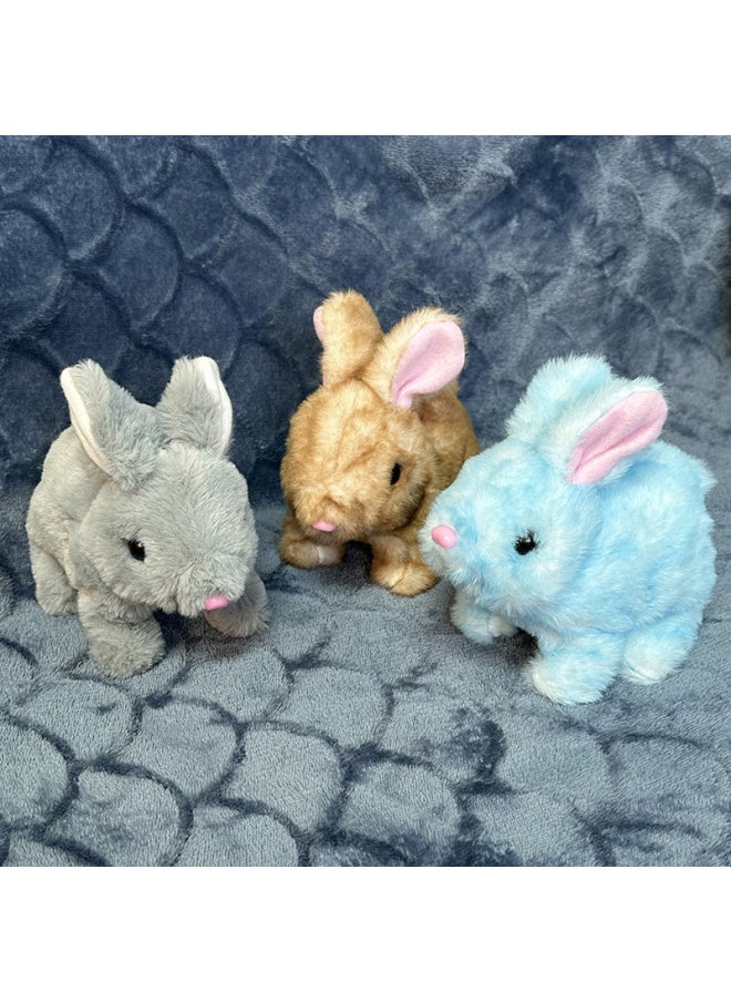 Children's Electric Plush Toy Pet Bunny Can Scream And Run Little White Rabbit Girl Gift Year Of The Rabbit Toy Wholesale-Color:Short-haired White Rabbit
