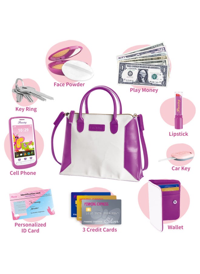 Children's Cosmetics Toy Model Lipstick Eyeshadow Beauty Makeup Pouch Powder Dressing Dress Little Girl Play House Toy-Color:Fashion Cosmetics