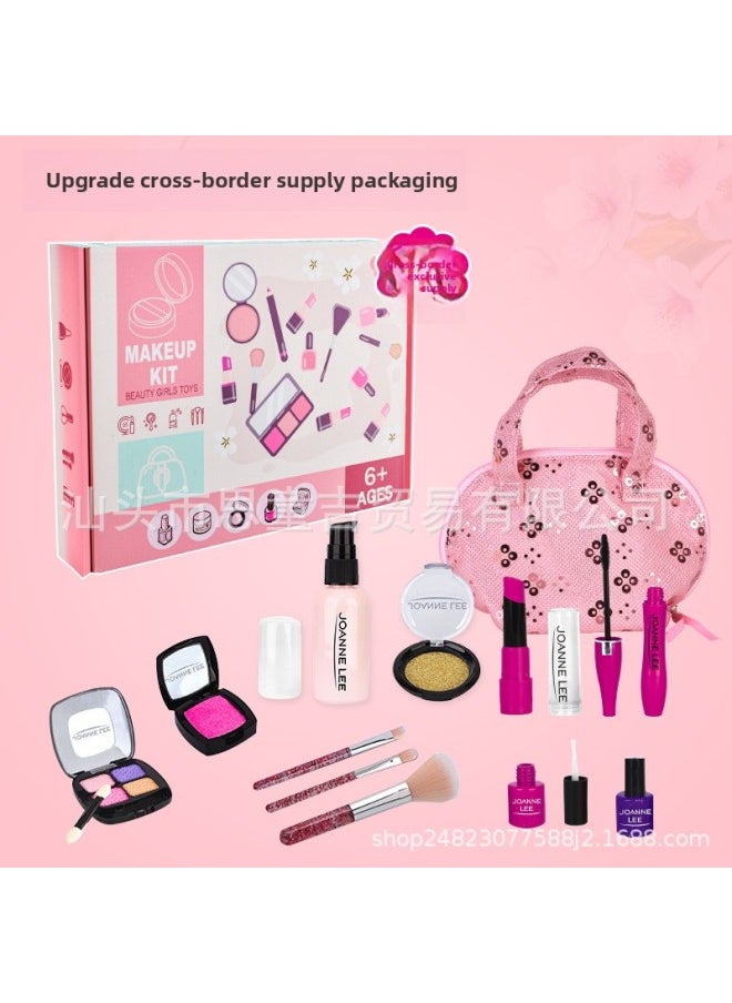 Girls' Toys Suit Cosmetic Accessories Not Colored Play Home 3-5 Years Old Simulation Children Cosmetics Exclusive-Specifications:St1355 Sequin Bag 12-piece Set Color Box