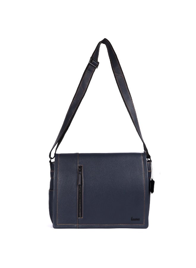 LAVERI Laptop Bag for Men - Leather Messenger Bag for Office - Fits up to 15 Inch Laptop - Shoulder Bag with Multiple Compartments - Executive Leather Bag for Work/Travel/Casual  - 2491