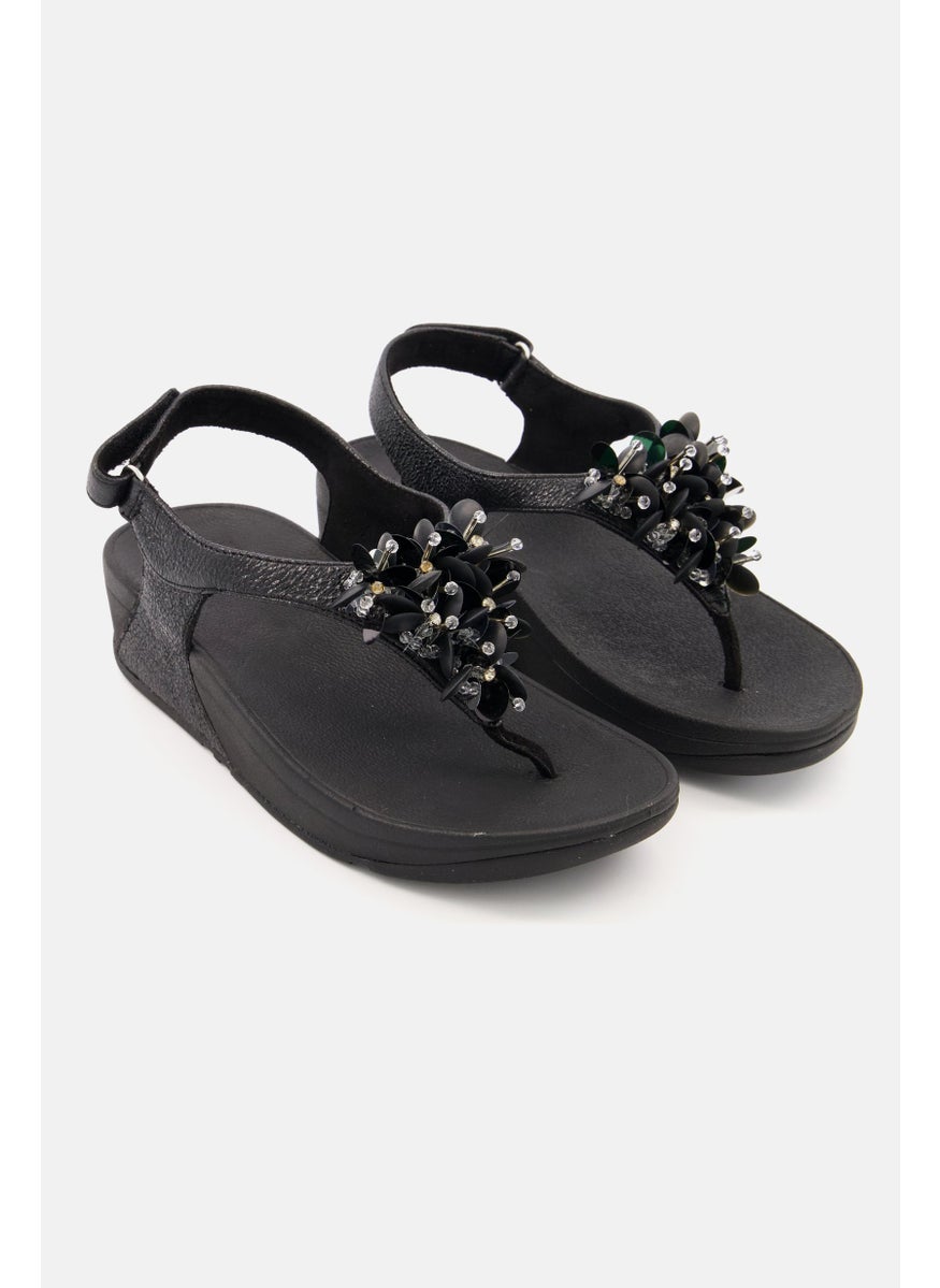 Women Boogaloo Back Strap Sandals, Black