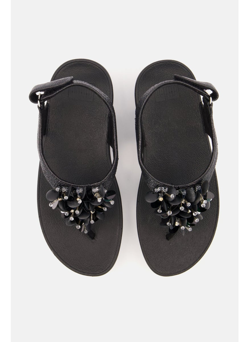 Women Boogaloo Back Strap Sandals, Black