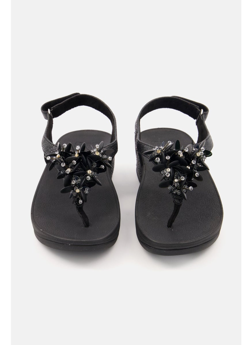 Women Boogaloo Back Strap Sandals, Black