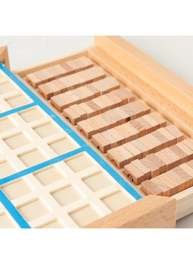 Wooden Sudoku Jiugongge Game Chess For Primary School Students Logical Thinking Children's Puzzle Chess Board With Questions Table Game Toys-Color:LW-Three-in-One Digital Solo Blue