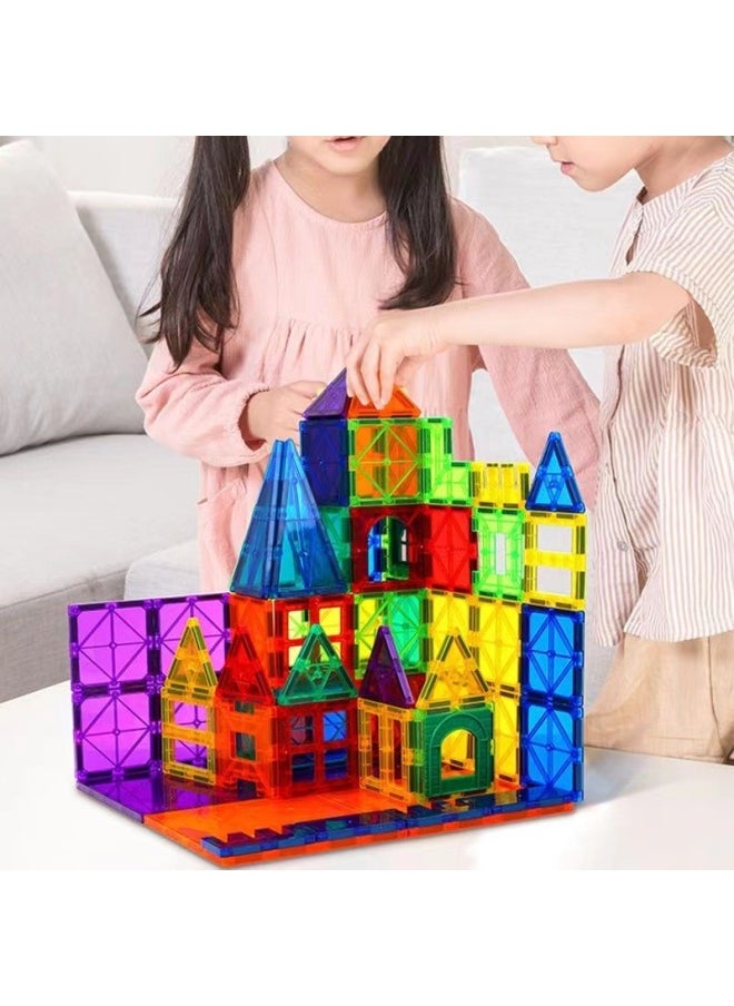 Large Color Window Magnetic Sheet Suit Children's Educational Magnetic Building Blocks Suit Variety Assembled Toys Wholesale-Color:Pure Magnetic Sheet 26 Pieces Suit (practical)