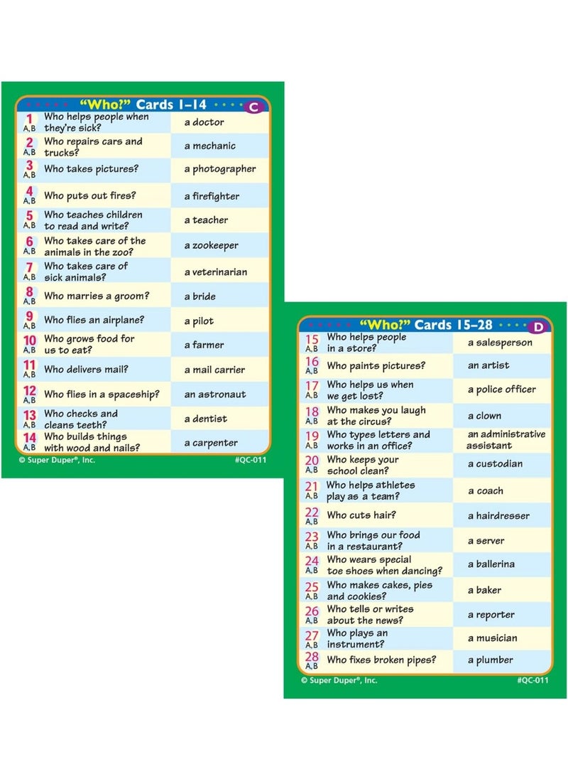 Super Duper Publications | Ask and Answer WH Question Five Fun Decks Bundle | Communication and Language Skills Flash Cards | Educational Resource for Children