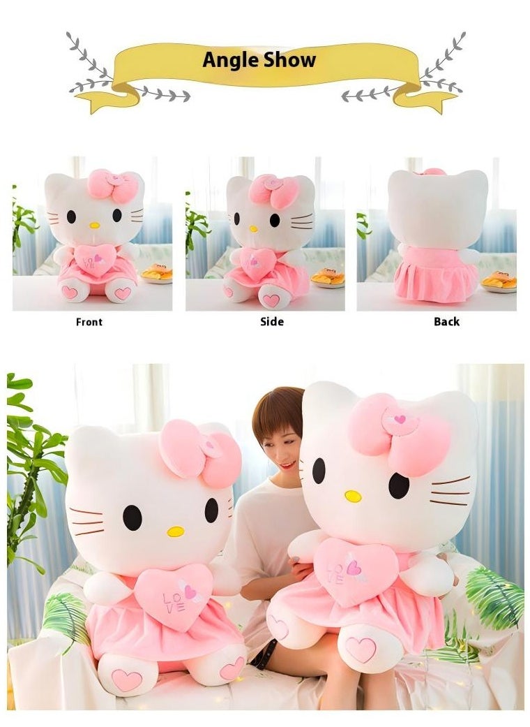 1-Piece Lovely Hello Kitty Cartoon Character Soft Stuffed Toy Ultra Soft Short Plush Cuddle Pillow Buddy
